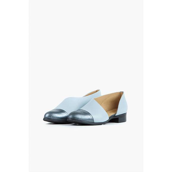 NEW ALL BLACK d'orsay cowman in blue - Picture 2 of 5